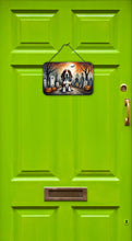 Load image into Gallery viewer, Basset Hound Spooky Halloween Wall or Door Hanging Prints