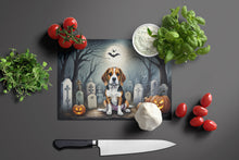 Load image into Gallery viewer, Beagle Spooky Halloween Glass Cutting Boards – Durable, Decorative Kitchen Art Large