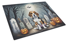 Load image into Gallery viewer, Beagle Spooky Halloween Glass Cutting Boards – Durable, Decorative Kitchen Art Large