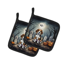 Load image into Gallery viewer, Beagle Spooky Halloween Pot Holders - Set of 2 Decorative Kitchen Helpers | Made in the USA
