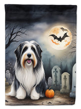 Load image into Gallery viewer, Bearded Collie Spooky Halloween House Flag