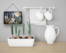 Load image into Gallery viewer, Bearded Collie Spooky Halloween Wall or Door Hanging Prints