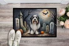 Load image into Gallery viewer, Bearded Collie Spooky Halloween Doormat -  18x27 Decorative Floor Mat – Indoor/Outdoor Rug
