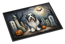 Load image into Gallery viewer, Bearded Collie Spooky Halloween Doormat -  18x27 Decorative Floor Mat – Indoor/Outdoor Rug