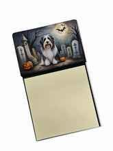 Load image into Gallery viewer, Bearded Collie Spooky Halloween Sticky Note Holder- Refiilable Desk Accessory Note Pad