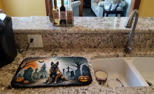 Load image into Gallery viewer, Belgian Malinois Spooky Halloween Dish Drying Mat