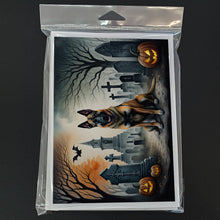 Load image into Gallery viewer, Belgian Malinois Spooky Halloween Greeting Cards -  Blank Note Cards – 8-Pack of Artist-Designed Cards with Envelopes