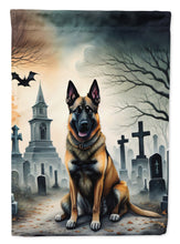 Load image into Gallery viewer, Belgian Malinois Spooky Halloween Garden Flag – Dog in Cemetery Scene
