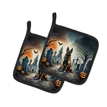 Load image into Gallery viewer, Belgian Malinois Spooky Halloween Pot Holders - Set of 2 Decorative Kitchen Helpers | Made in the USA
