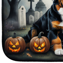 Load image into Gallery viewer, Bernese Mountain Dog Spooky Halloween Dish Drying Mat
