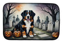 Load image into Gallery viewer, Bernese Mountain Dog Spooky Halloween Dish Drying Mat