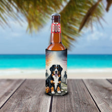 Load image into Gallery viewer, Bernese Mountain Dog Spooky Halloween Slim Can Huggers – Fun, Functional Drink Coolers for Every Occasion