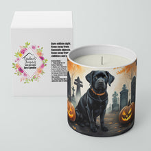 Load image into Gallery viewer, Black Labrador Retriever Spooky Halloween Decorative Soy Candle