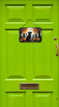 Load image into Gallery viewer, Black Labrador Retriever Spooky Halloween Wall or Door Hanging Prints