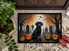 Load image into Gallery viewer, Black Labrador Retriever Spooky Halloween Doormat -  18x27 Decorative Floor Mat – Indoor/Outdoor Rug