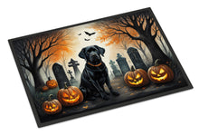 Load image into Gallery viewer, Black Labrador Retriever Spooky Halloween Doormat -  18x27 Decorative Floor Mat – Indoor/Outdoor Rug