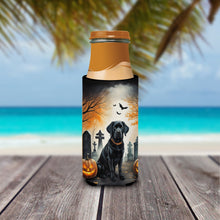 Load image into Gallery viewer, Black Labrador Retriever Spooky Halloween Slim Can Huggers – Fun, Functional Drink Coolers for Every Occasion