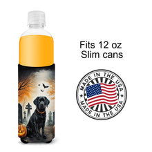 Load image into Gallery viewer, Black Labrador Retriever Spooky Halloween Slim Can Huggers – Fun, Functional Drink Coolers for Every Occasion