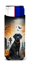 Load image into Gallery viewer, Black Labrador Retriever Spooky Halloween Slim Can Huggers – Fun, Functional Drink Coolers for Every Occasion