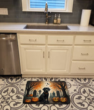 Load image into Gallery viewer, Black Labrador Retriever Spooky Halloween Memory Foam Kitchen Mat
