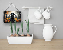 Load image into Gallery viewer, Black Labrador Retriever Spooky Halloween Wall or Door Hanging Prints