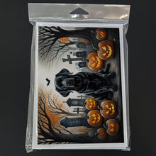 Load image into Gallery viewer, Black Labrador Retriever Spooky Halloween Greeting Cards -  Blank Note Cards – 8-Pack of Artist-Designed Cards with Envelopes