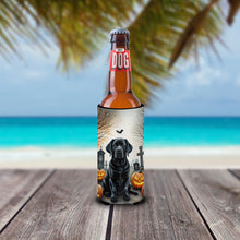 Load image into Gallery viewer, Black Labrador Retriever Spooky Halloween Slim Can Huggers – Fun, Functional Drink Coolers for Every Occasion
