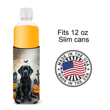 Load image into Gallery viewer, Black Labrador Retriever Spooky Halloween Slim Can Huggers – Fun, Functional Drink Coolers for Every Occasion