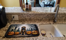 Load image into Gallery viewer, Bloodhound Spooky Halloween Dish Drying Mat