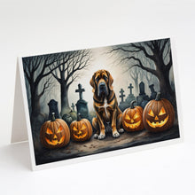 Load image into Gallery viewer, Bloodhound Spooky Halloween Greeting Cards -  Blank Note Cards – 8-Pack of Artist-Designed Cards with Envelopes