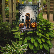 Load image into Gallery viewer, Bloodhound Spooky Halloween Garden Flag – Dog in Cemetery Scene