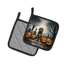 Load image into Gallery viewer, Bloodhound Spooky Halloween Pot Holders - Set of 2 Decorative Kitchen Helpers | Made in the USA