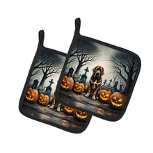 Load image into Gallery viewer, Bloodhound Spooky Halloween Pot Holders - Set of 2 Decorative Kitchen Helpers | Made in the USA