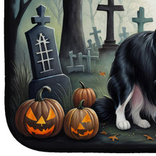 Load image into Gallery viewer, Border Collie Spooky Halloween Dish Drying Mat