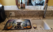 Load image into Gallery viewer, Border Terrier Spooky Halloween Dish Drying Mat