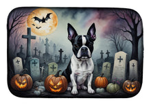 Load image into Gallery viewer, Boston Terrier Spooky Halloween Dish Drying Mat