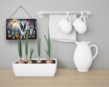 Load image into Gallery viewer, Boston Terrier Spooky Halloween Wall or Door Hanging Prints