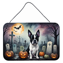 Load image into Gallery viewer, Boston Terrier Spooky Halloween Wall or Door Hanging Prints