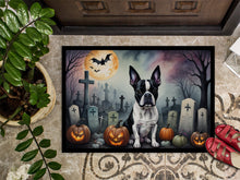 Load image into Gallery viewer, Boston Terrier Spooky Halloween Doormat -  18x27 Decorative Floor Mat – Indoor/Outdoor Rug