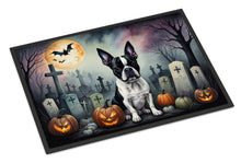Load image into Gallery viewer, Boston Terrier Spooky Halloween Doormat -  18x27 Decorative Floor Mat – Indoor/Outdoor Rug