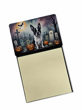 Load image into Gallery viewer, Boston Terrier Spooky Halloween Sticky Note Holder- Refiilable Desk Accessory Note Pad