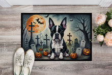 Load image into Gallery viewer, Boston Terrier Spooky Halloween Doormat - 24x36 Decorative Floor Mat – Indoor/Outdoor Rug with Artistic Flair