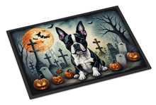 Load image into Gallery viewer, Boston Terrier Spooky Halloween Doormat -  18x27 Decorative Floor Mat – Indoor/Outdoor Rug