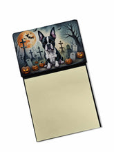 Load image into Gallery viewer, Boston Terrier Spooky Halloween Sticky Note Holder- Refiilable Desk Accessory Note Pad
