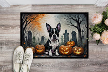 Load image into Gallery viewer, Boston Terrier Spooky Halloween Doormat - 24x36 Decorative Floor Mat – Indoor/Outdoor Rug with Artistic Flair