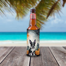 Load image into Gallery viewer, Boston Terrier Spooky Halloween Slim Can Huggers – Fun, Functional Drink Coolers for Every Occasion