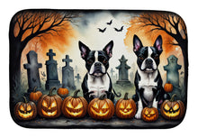 Load image into Gallery viewer, Boston Terrier Spooky Halloween Dish Drying Mat