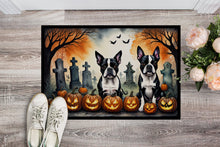 Load image into Gallery viewer, Boston Terrier Spooky Halloween Doormat -  18x27 Decorative Floor Mat – Indoor/Outdoor Rug