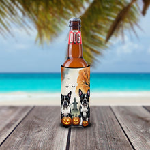 Load image into Gallery viewer, Boston Terrier Spooky Halloween Slim Can Huggers – Fun, Functional Drink Coolers for Every Occasion