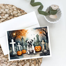 Load image into Gallery viewer, Boxer Spooky Halloween Greeting Cards -  Blank Note Cards – 8-Pack of Artist-Designed Cards with Envelopes